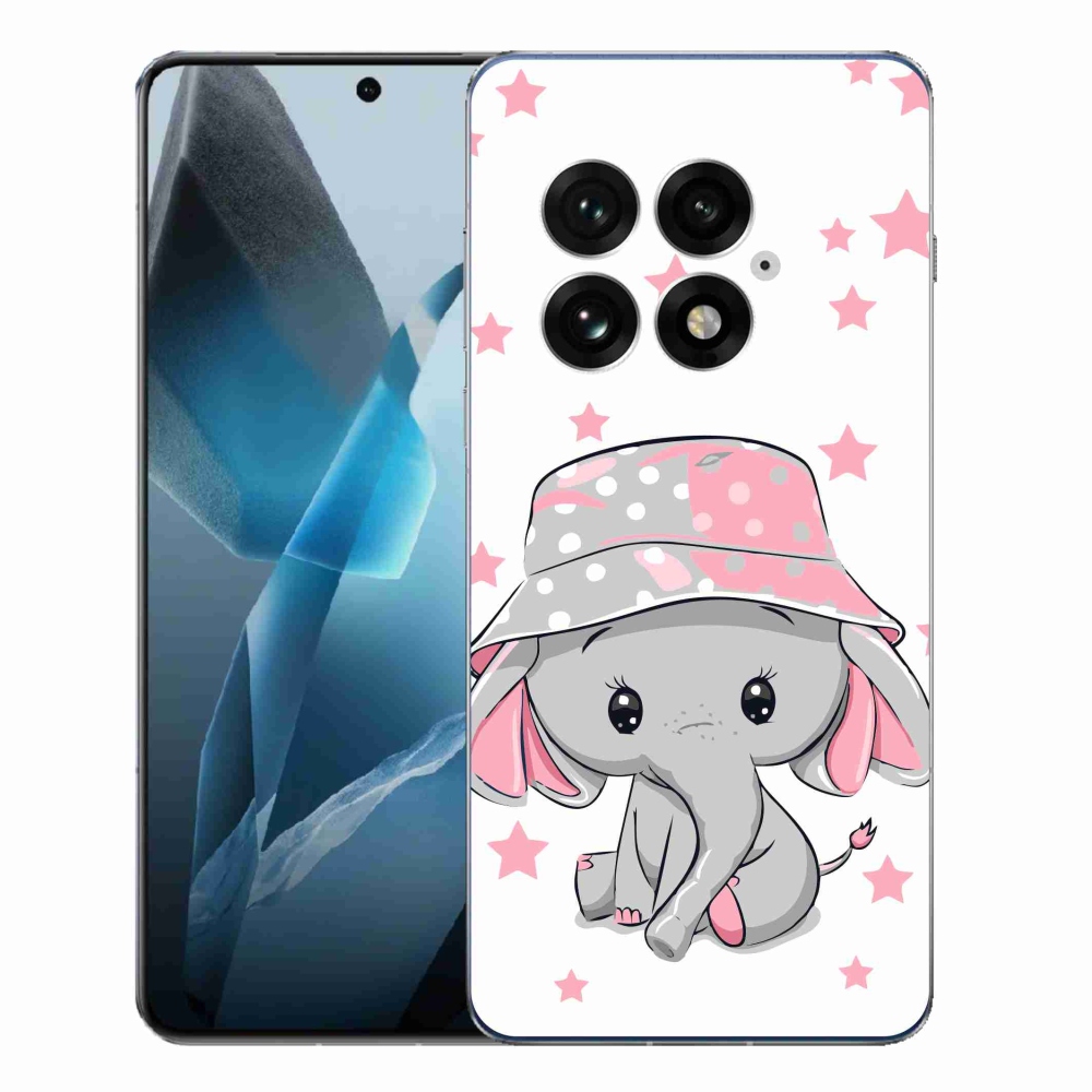 Gélový kryt mmCase na One Plus 13 - ružový slon