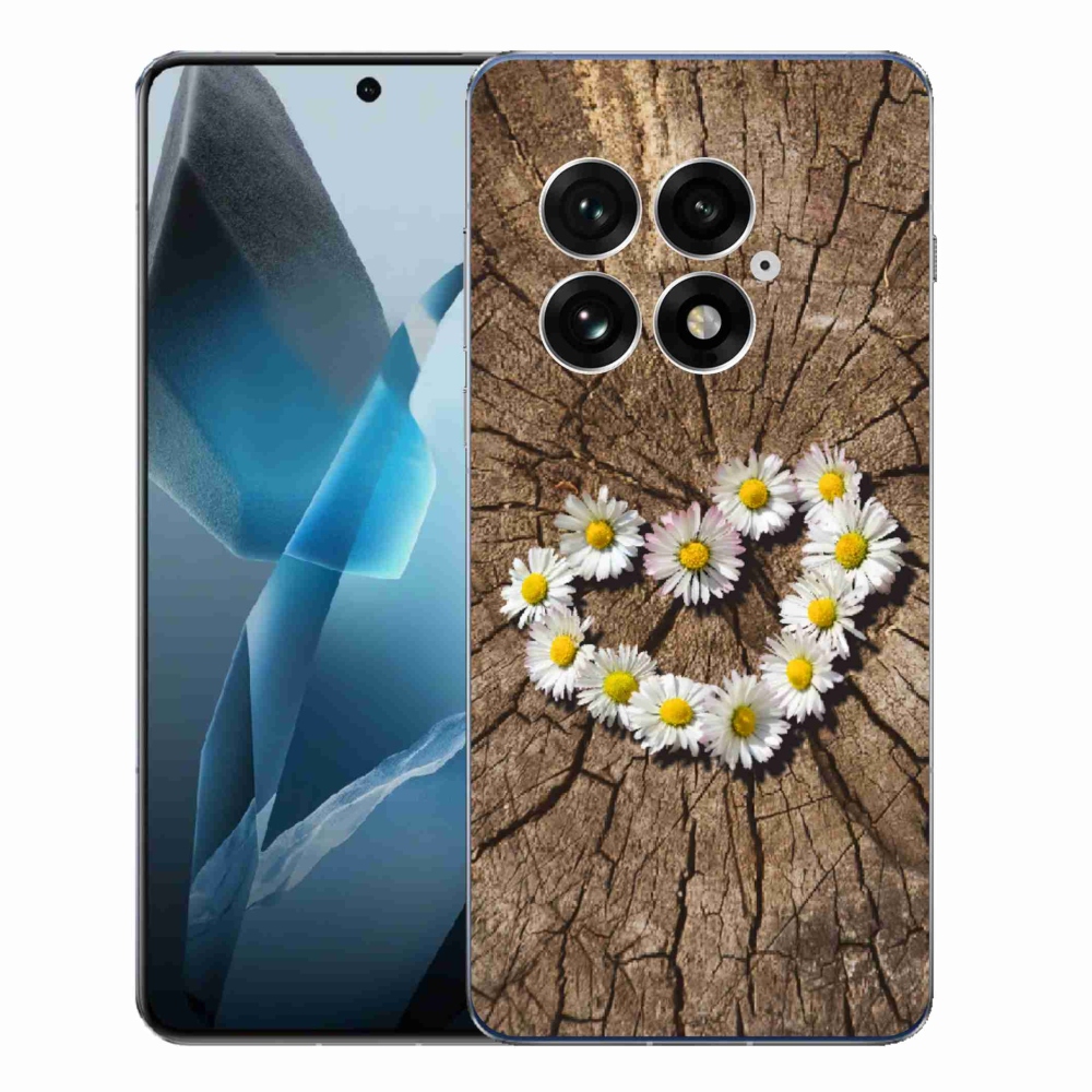 Gélový kryt mmCase na One Plus 13 - srdce z margaréty