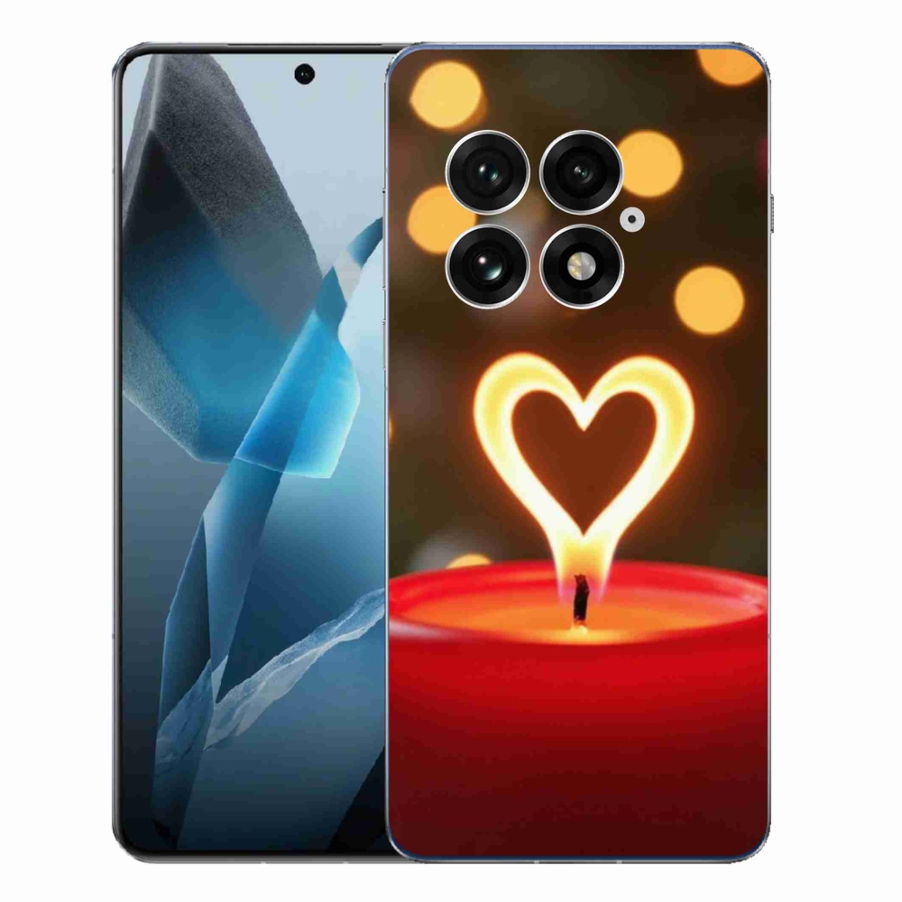 Gélový kryt mmCase na One Plus 13 - srdce z plameňa