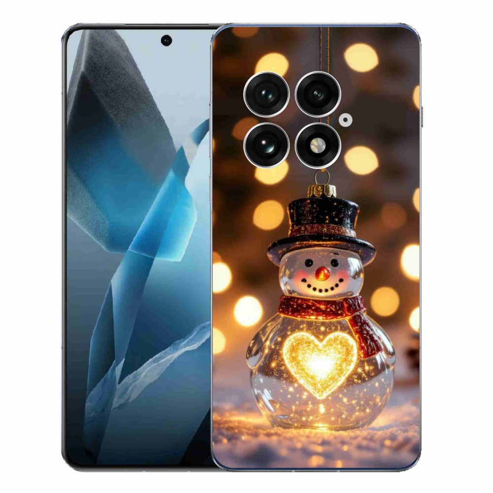Gélový kryt mmCase na One Plus 13 - svietiaci vianočný snehuliak