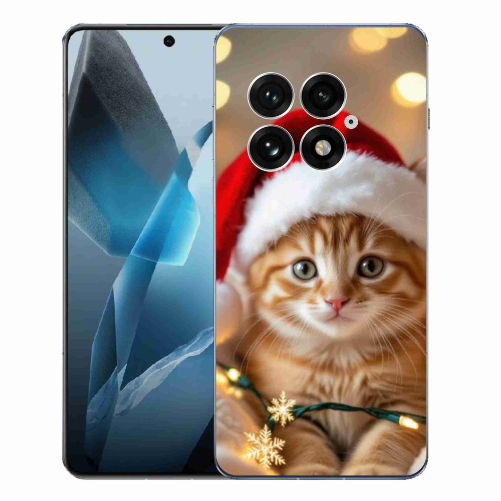 Gélový kryt mmCase na One Plus 13 - vianočné mačiatko