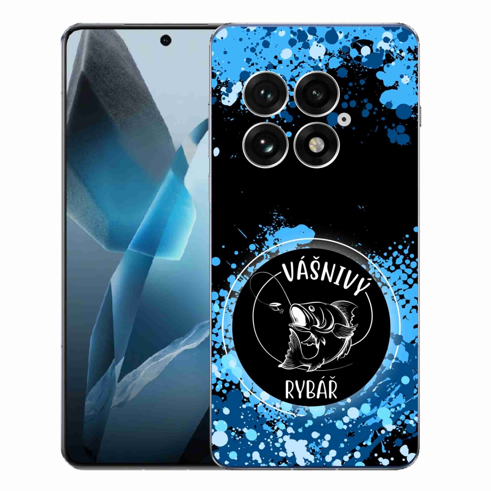 Gélový kryt mmCase na One Plus 13 - vášnivý rybár čierne pozadie