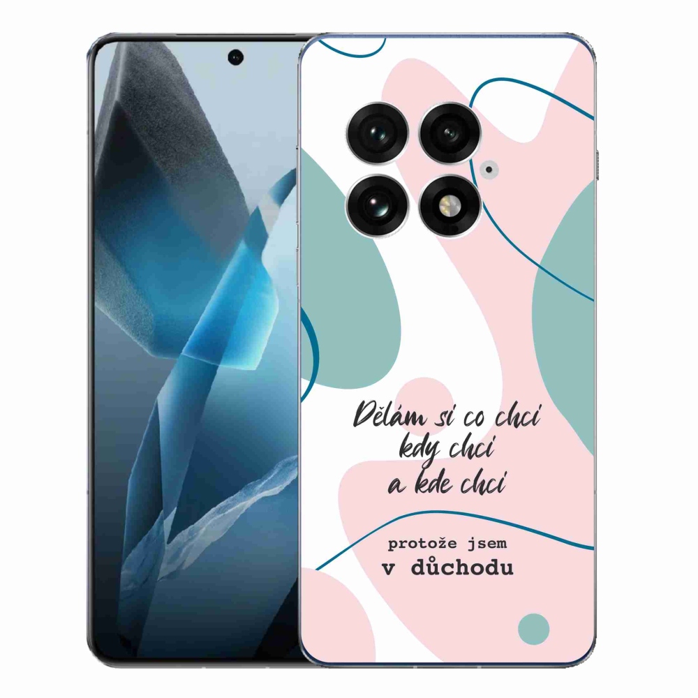 Gélový kryt mmCase na One Plus 13 - vtipný text 10 biele pozadie
