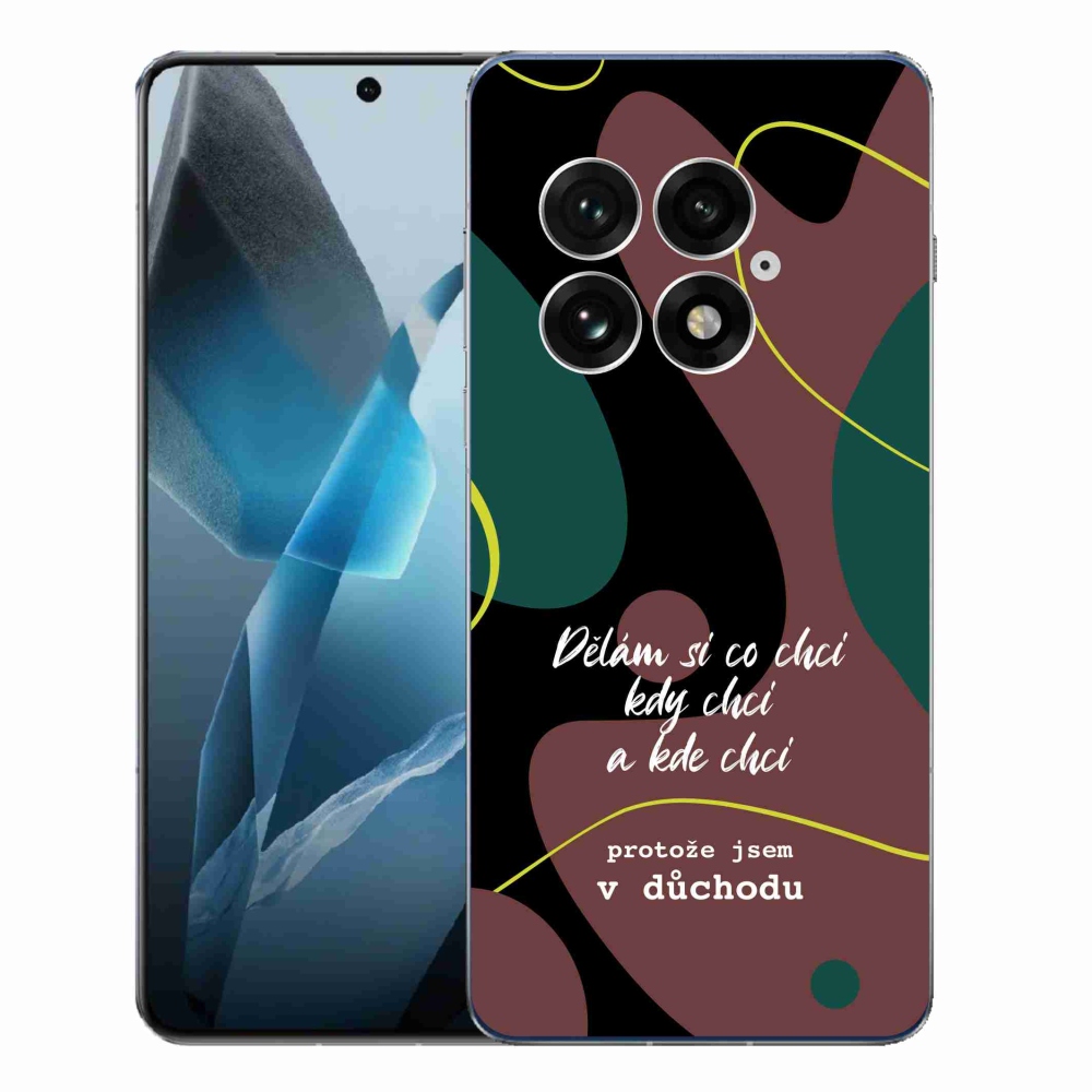 Gélový kryt mmCase na One Plus 13 - vtipný text 10 čierne pozadie