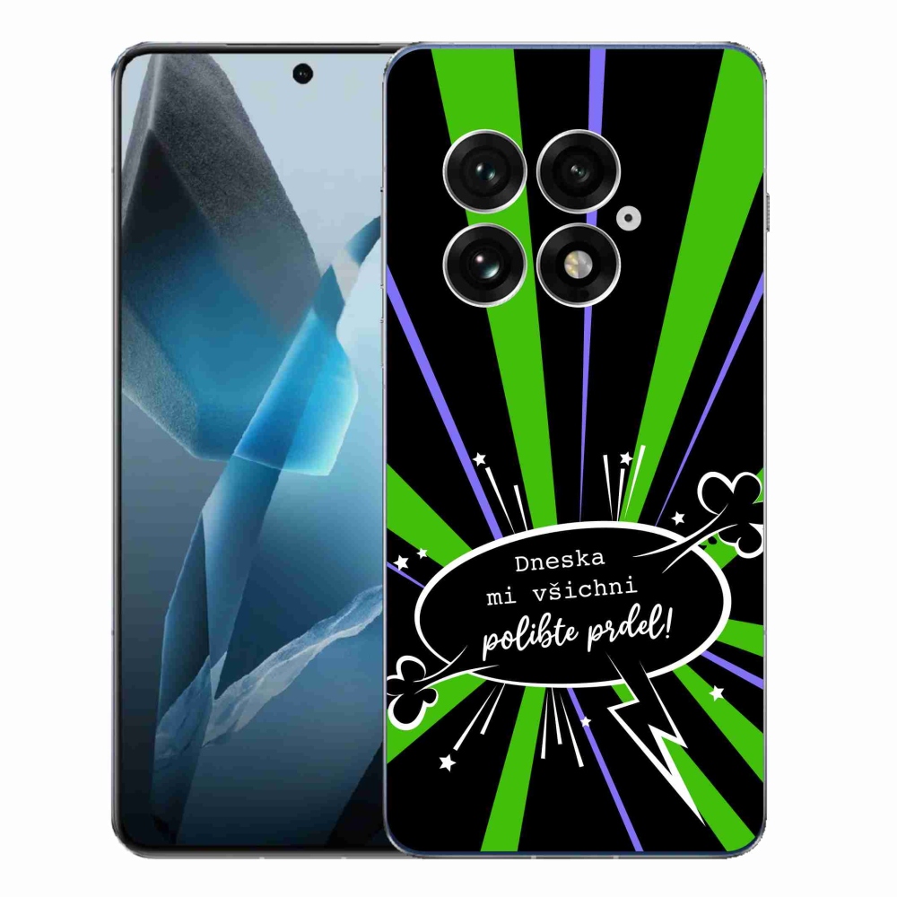 Gélový kryt mmCase na One Plus 13 - vtipný text 15 čierne pozadie