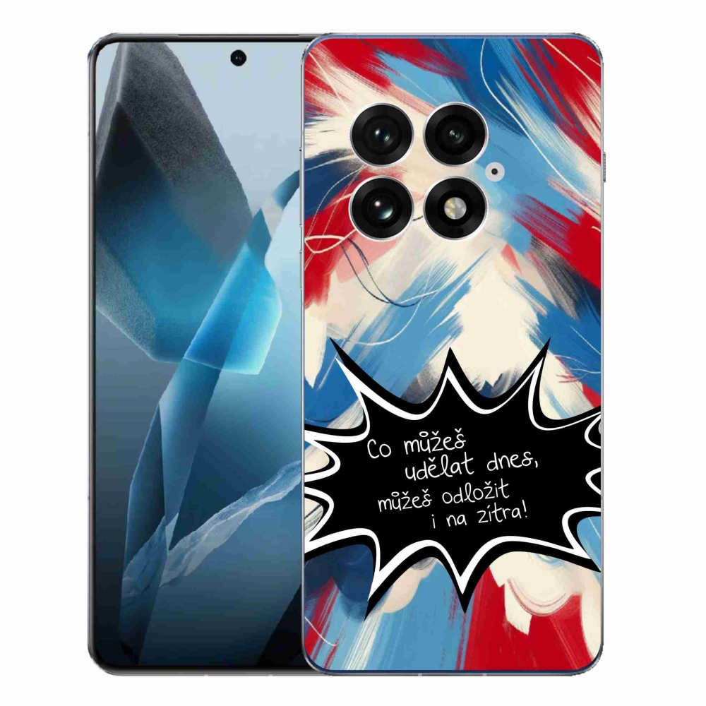 Gélový kryt mmCase na One Plus 13 - vtipný text 9 čierne pozadie
