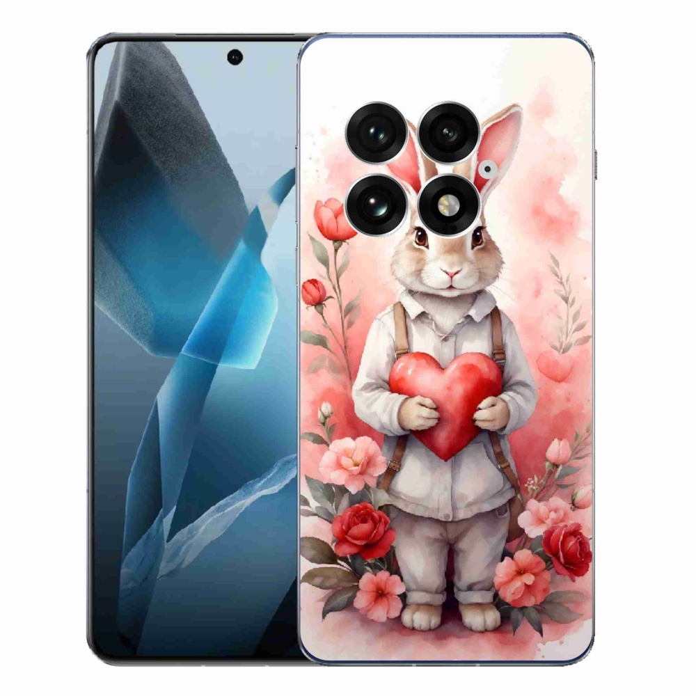 Gélový kryt mmCase na One Plus 13 - zajac so srdiečkom
