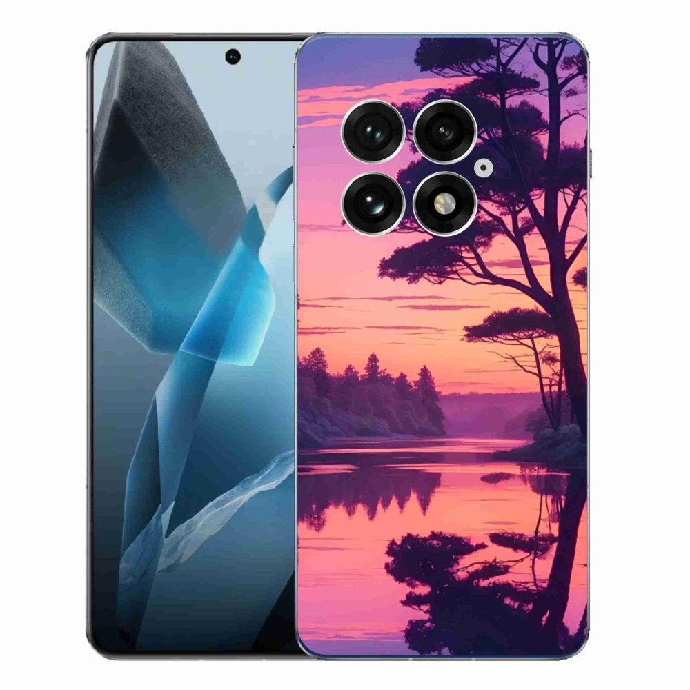 Gélový kryt mmCase na One Plus 13 - západ slnka nad jazerom