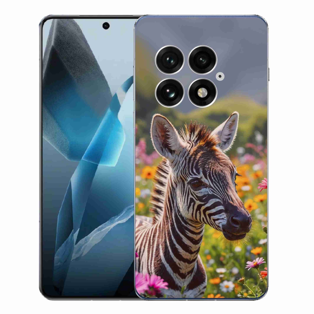 Gélový kryt mmCase na One Plus 13 - zebra na lúke
