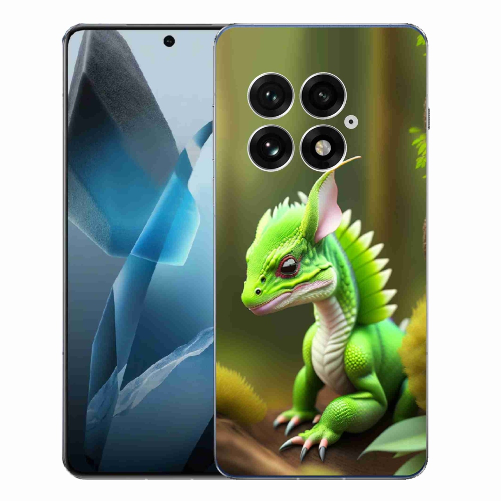 Gélový kryt mmCase na One Plus 13 - zelený dráčik