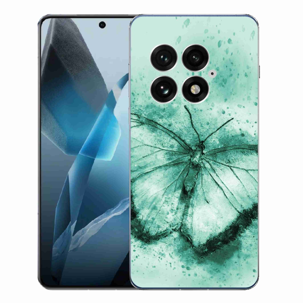 Gélový kryt mmCase na One Plus 13 - zelený motýľ