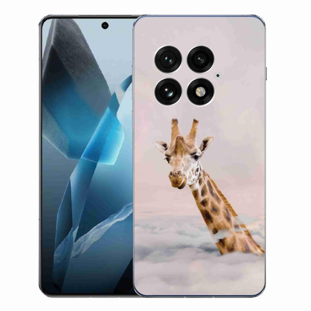 Gélový kryt mmCase na One Plus 13 - žirafa v oblakoch