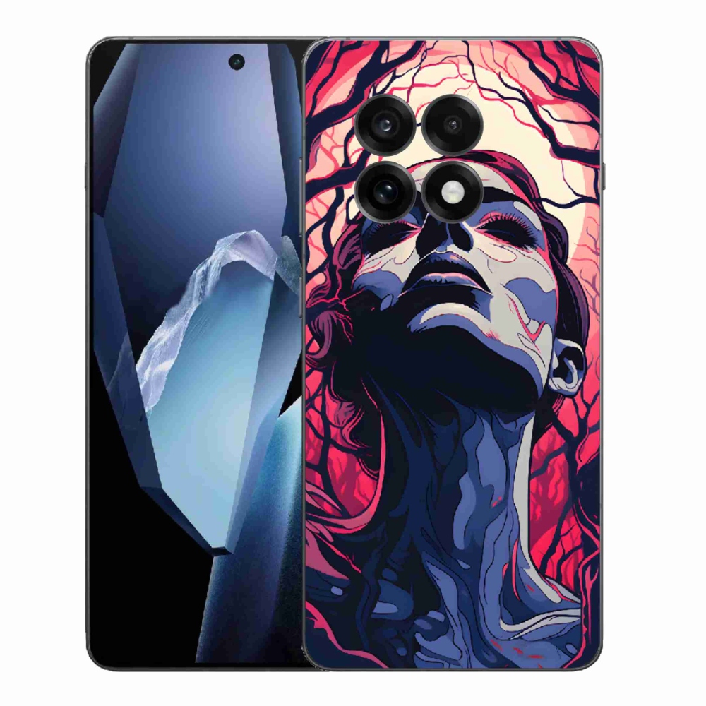 Gélový kryt mmCase na One Plus 13R - abstraktná tvár