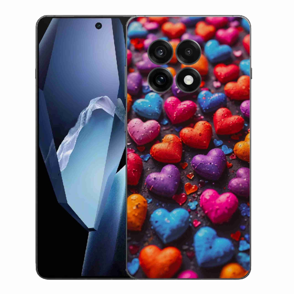 Gélový kryt mmCase na One Plus 13R - farebné srdcia