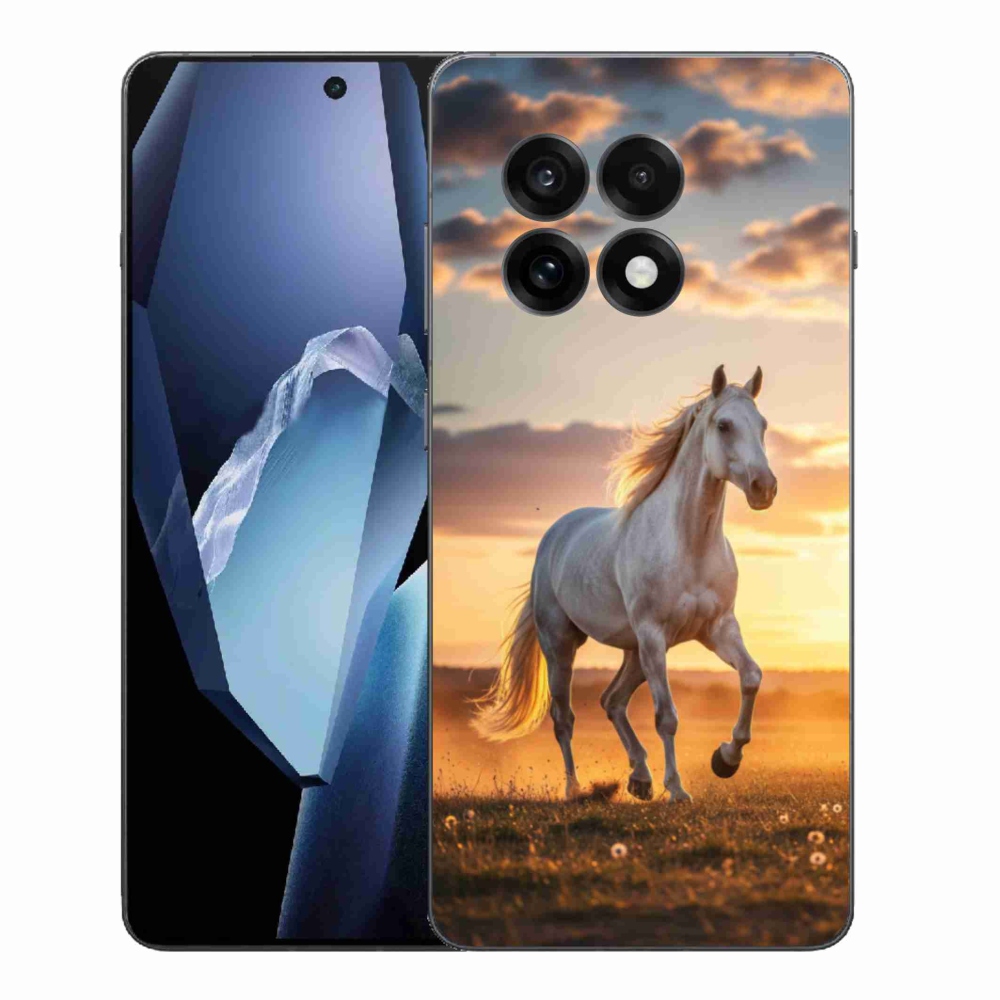 Gélový kryt mmCase na One Plus 13R - bežiaci biely kôň 2