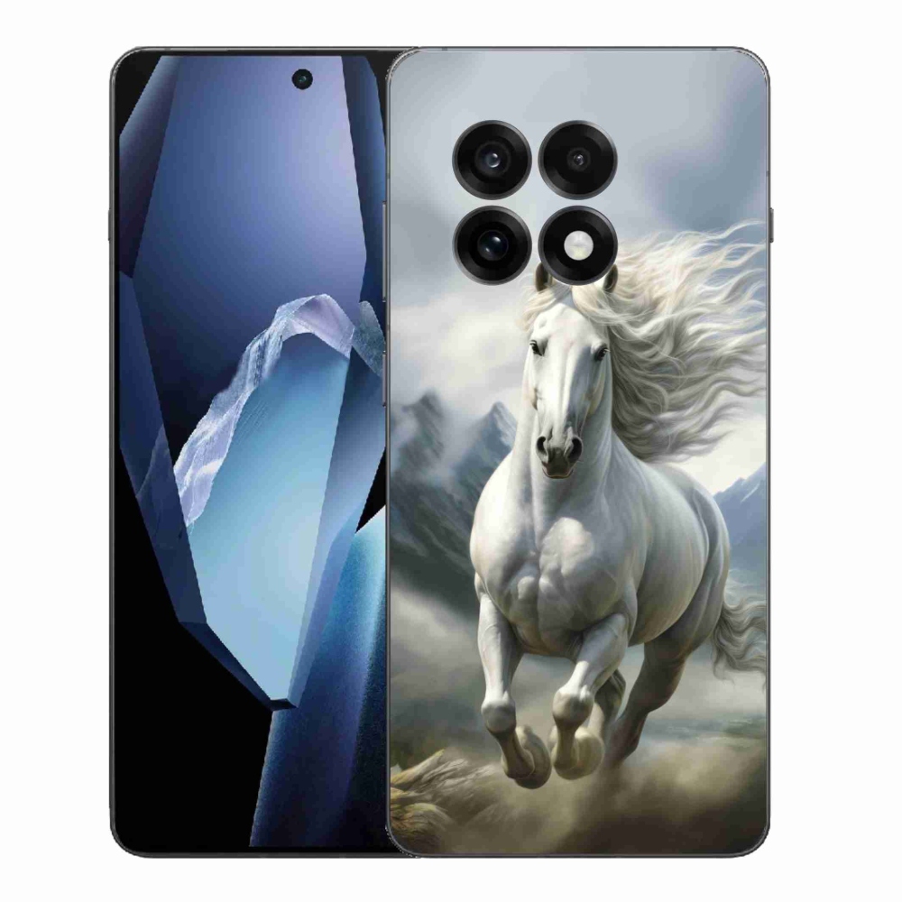 Gélový kryt mmCase na One Plus 13R - bežiaci biely kôň 3