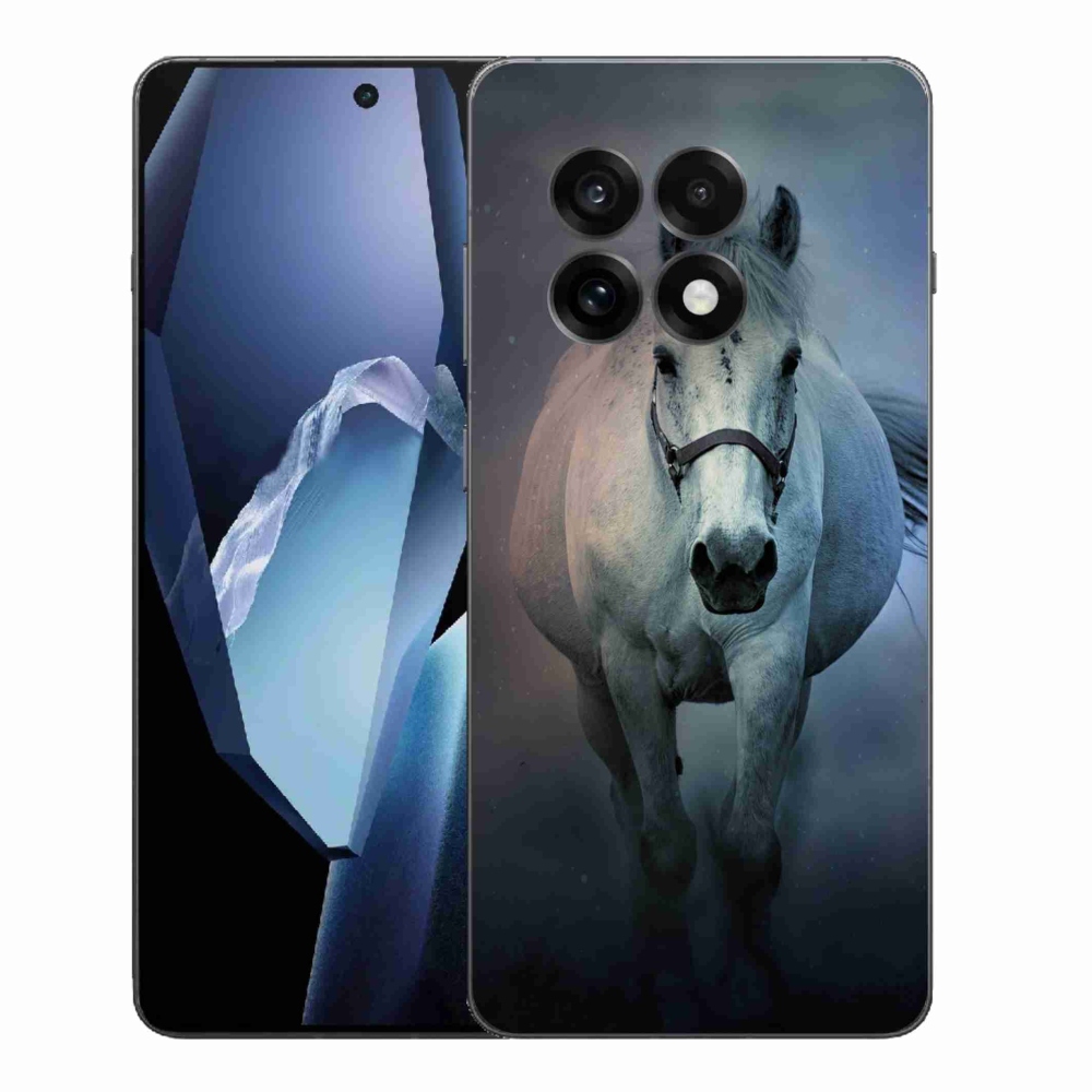 Gélový kryt mmCase na One Plus 13R - bežiaci biely kôň