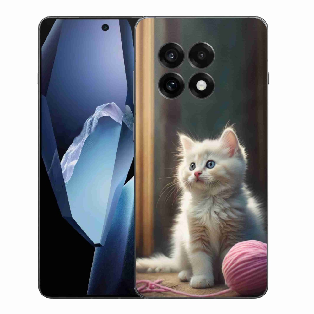 Gélový kryt mmCase na One Plus 13R - biele mačiatko 2