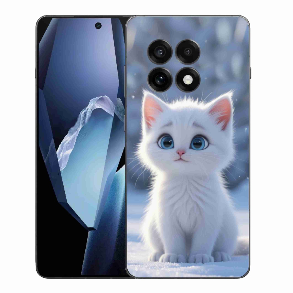 Gélový kryt mmCase na One Plus 13R - biele mačiatko 3