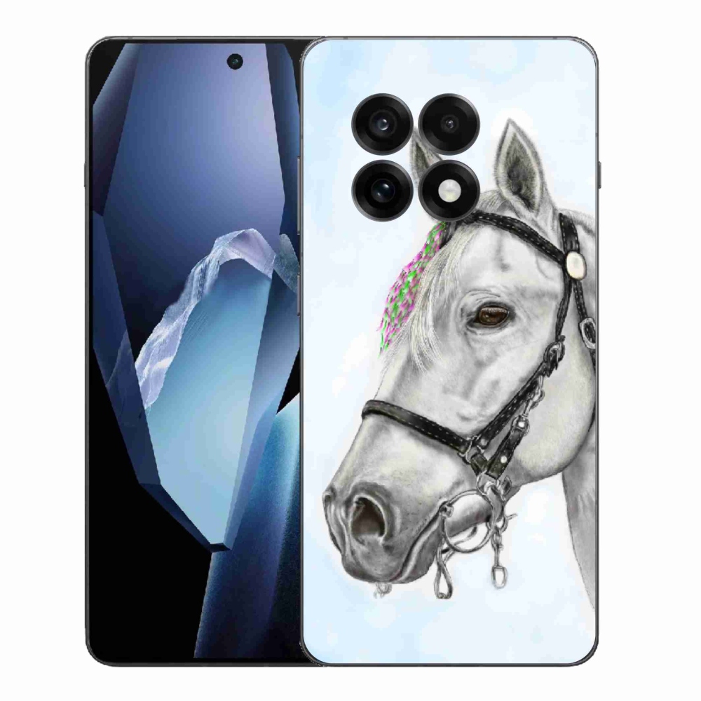 Gélový kryt mmCase na One Plus 13R - biely kôň 1