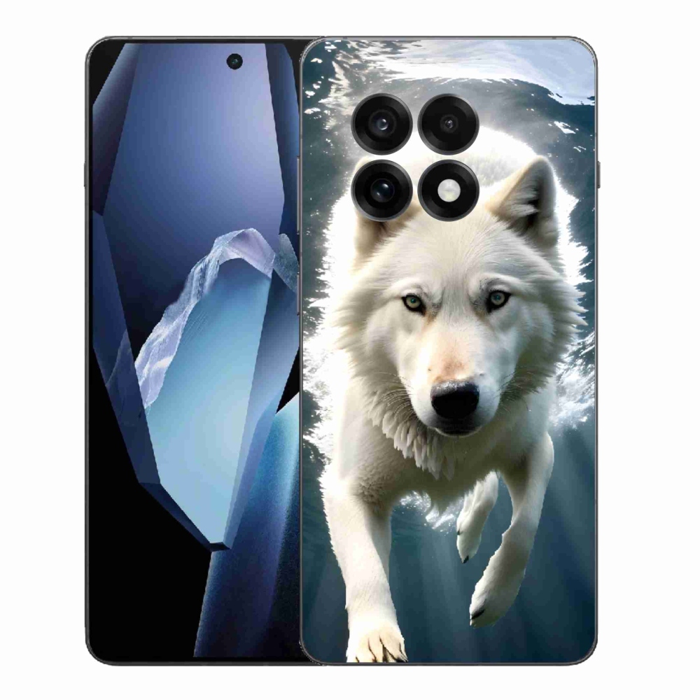 Gélový kryt mmCase na One Plus 13R - biely vlk