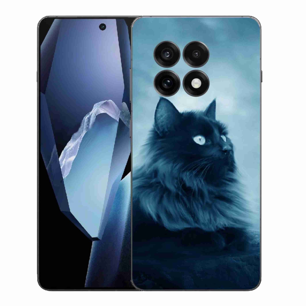 Gélový kryt mmCase na One Plus 13R - čierna mačka 1