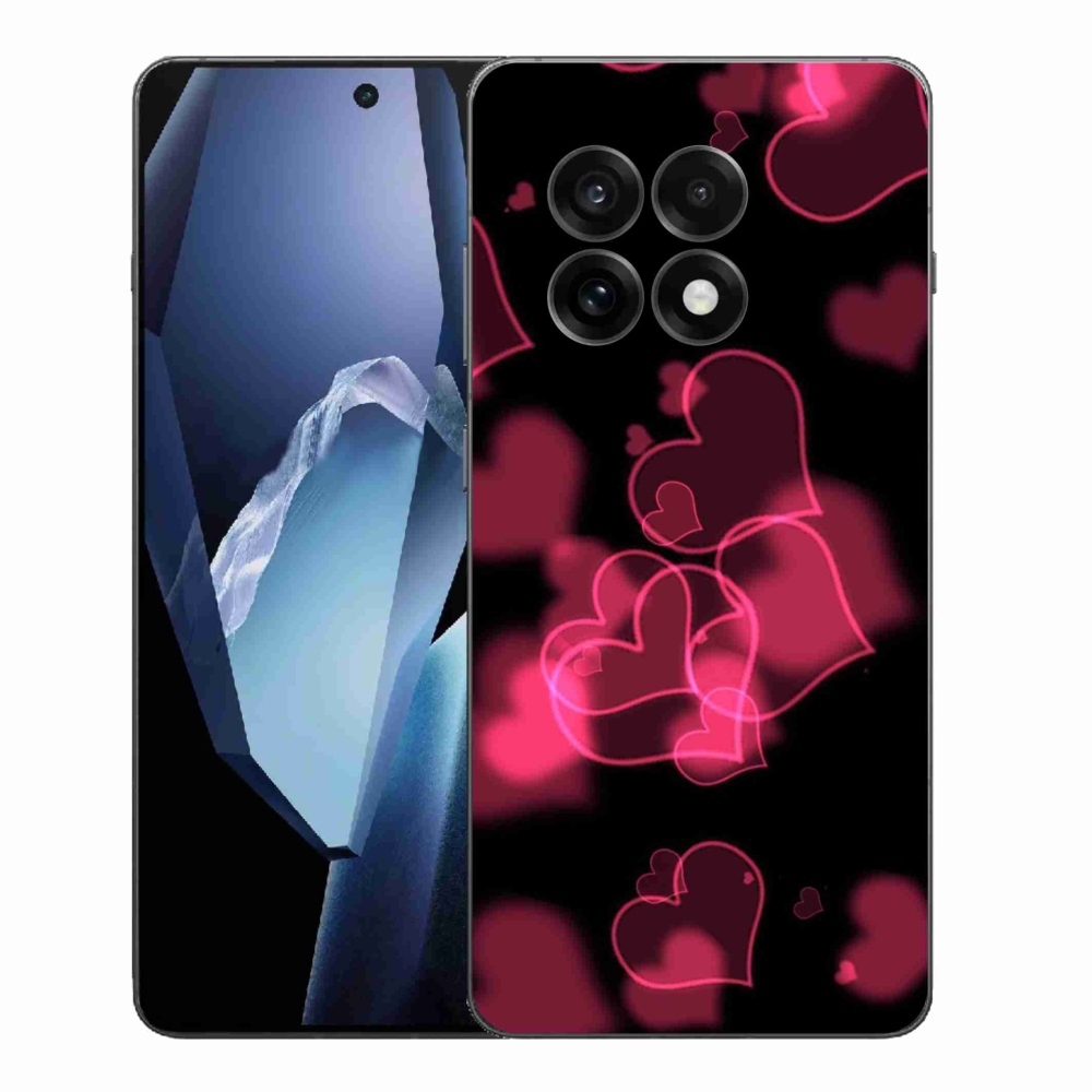 Gélový kryt mmCase na One Plus 13R - červená srdiečka