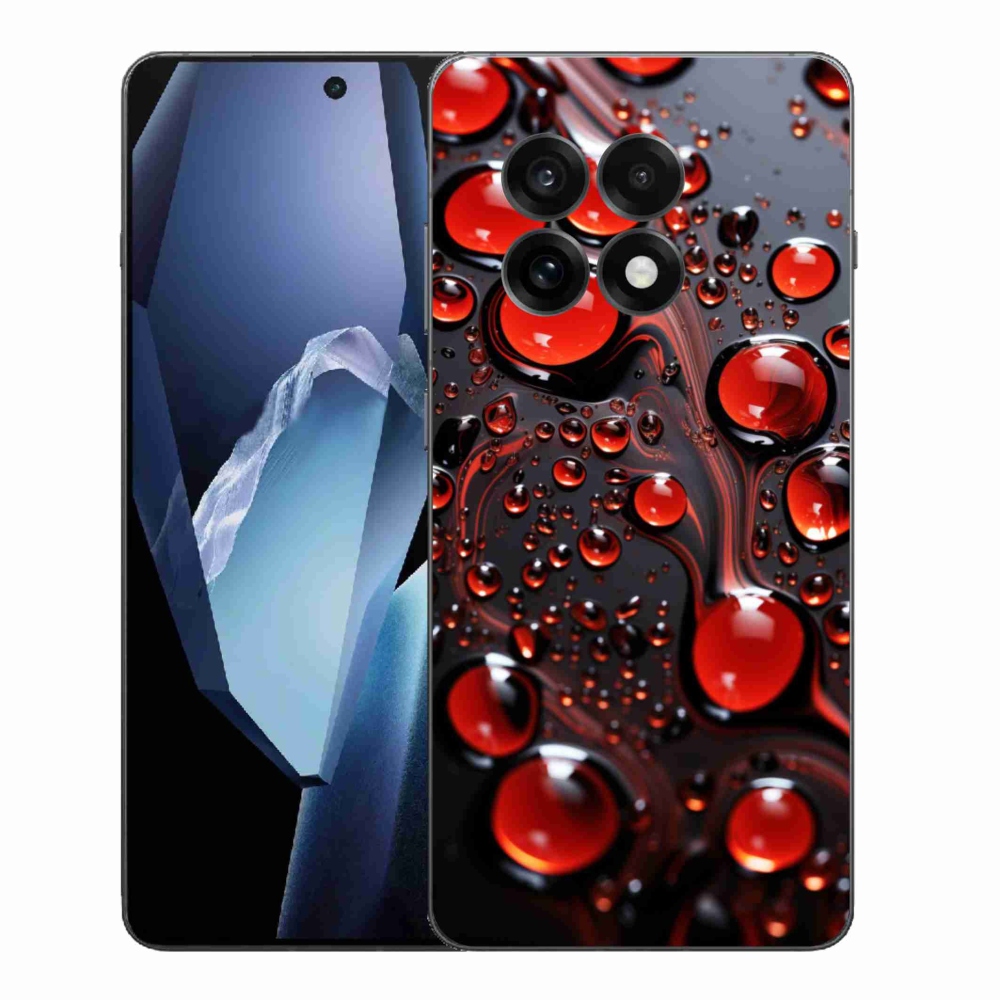 Gélový kryt mmCase na One Plus 13R - červené kvapky 2