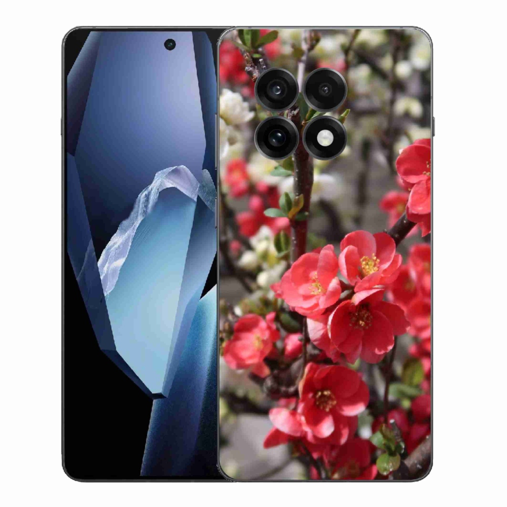 Gélový kryt mmCase na One Plus 13R - červené kvety