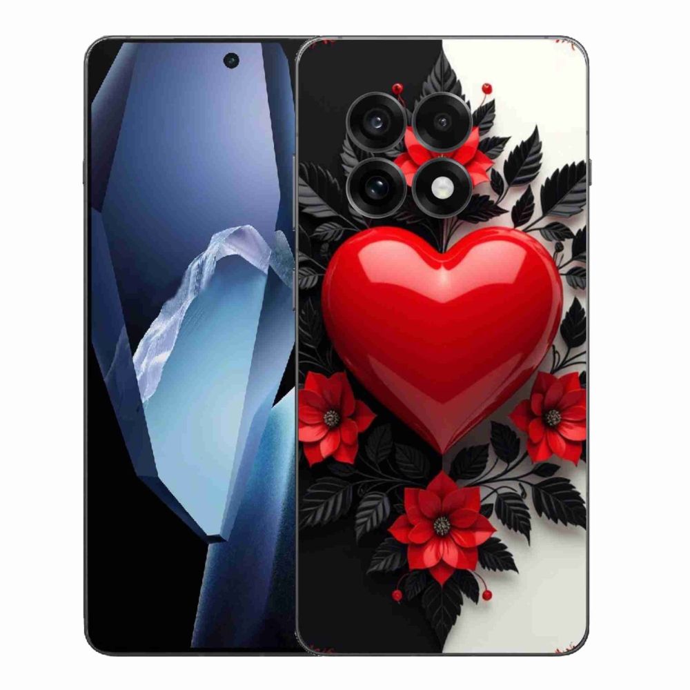 Gélový kryt mmCase na One Plus 13R - červené srdce