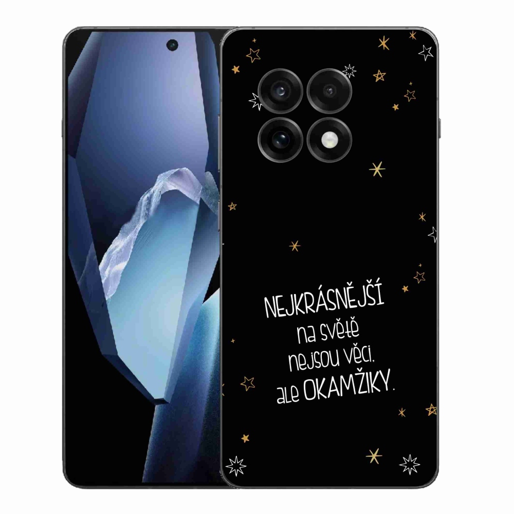 Gélový kryt mmCase na One Plus 13R - citát 4 čierne pozadie