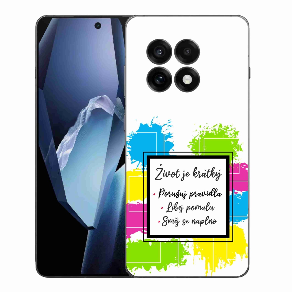 Gélový kryt mmCase na One Plus 13R - citát 5 biele pozadie