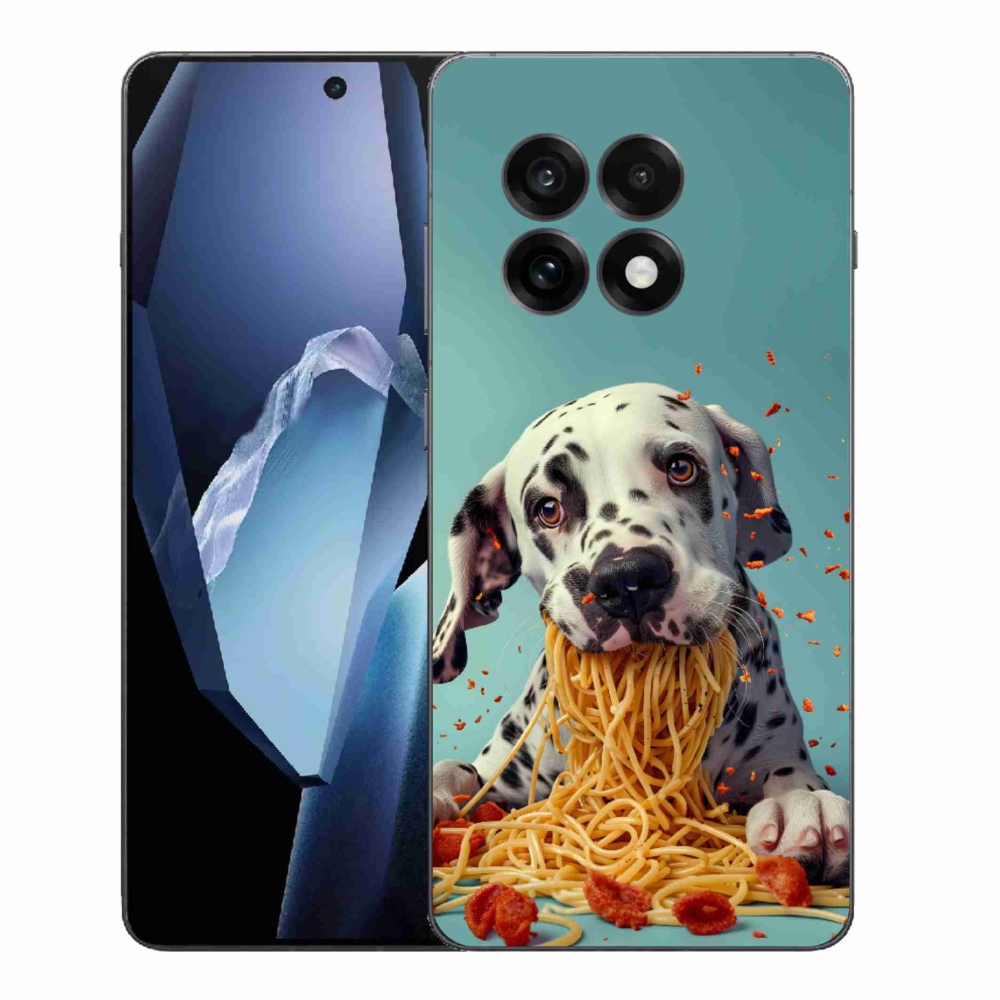 Gélový kryt mmCase na One Plus 13R - dalmatín a špagety