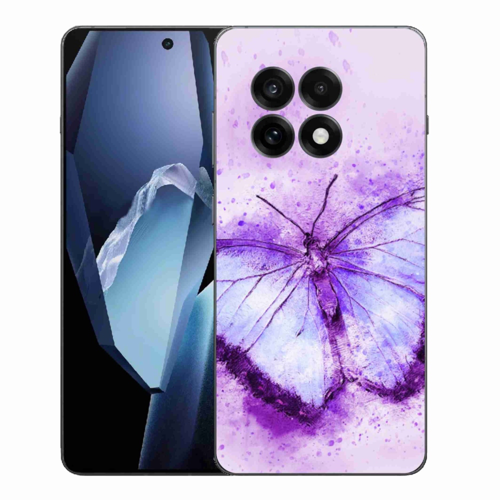 Gélový kryt mmCase na One Plus 13R - fialový motýľ
