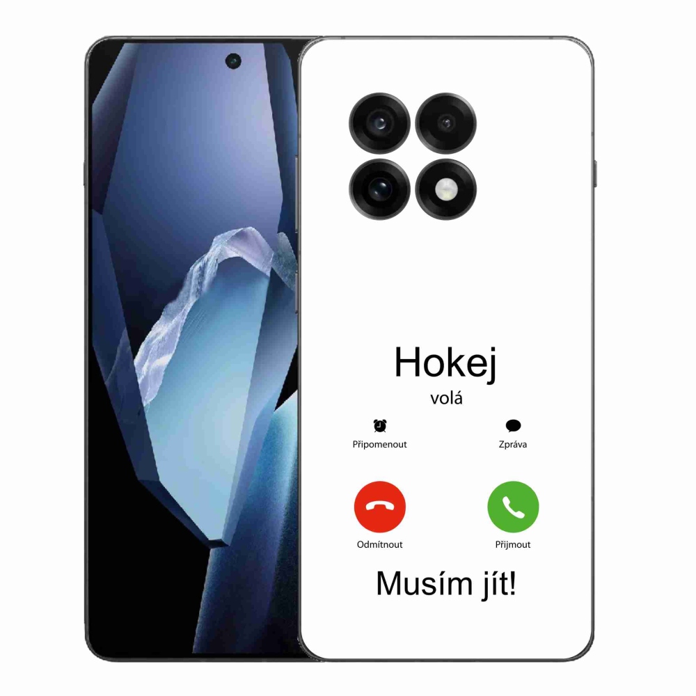 Gélový kryt mmCase na One Plus 13R - hokej volá biele pozadie