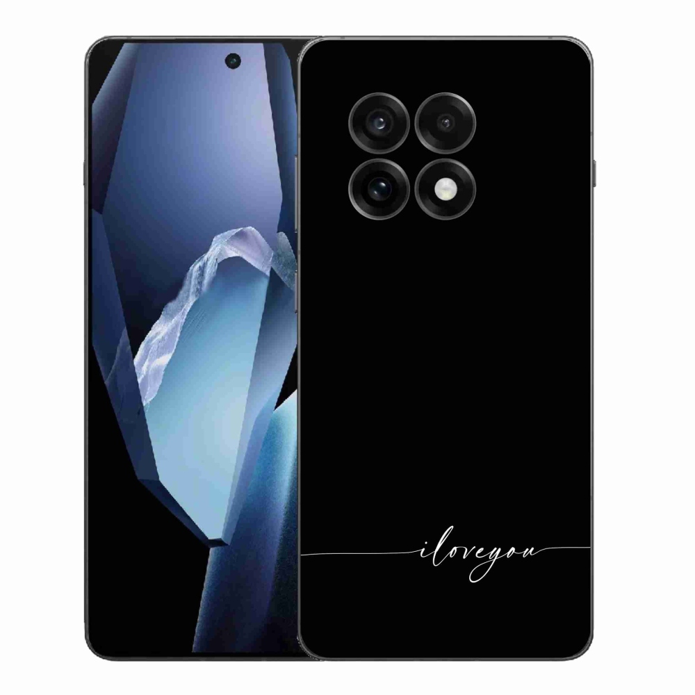Gélový kryt mmCase na One Plus 13R - I love you čierne pozadie