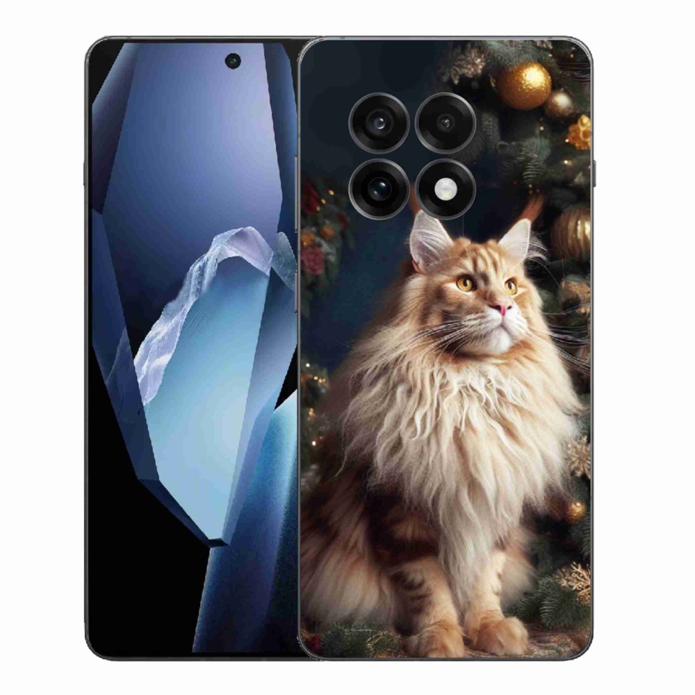 Gélový kryt mmCase na One Plus 13R - mačka pri stromčeku