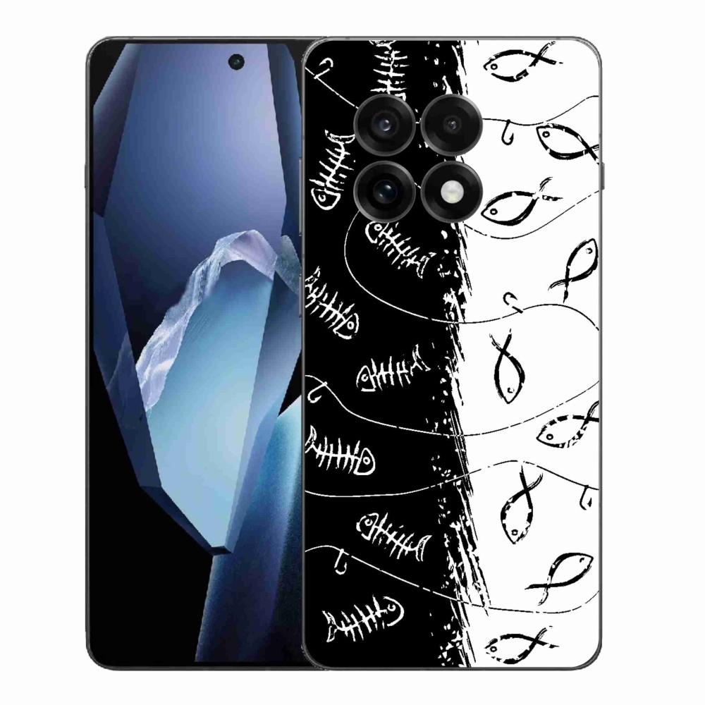Gélový kryt mmCase na One Plus 13R - kostry a rybky