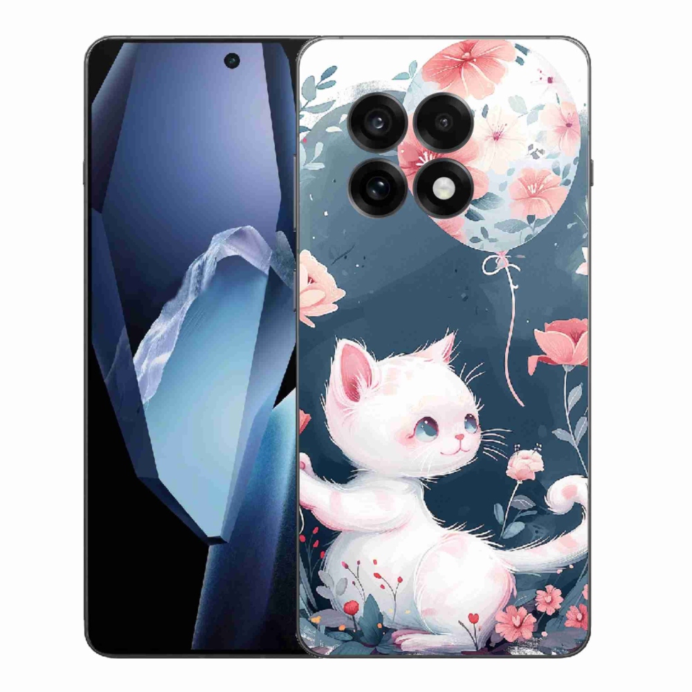 Gélový kryt mmCase na One Plus 13R - mačiatko s balónikom