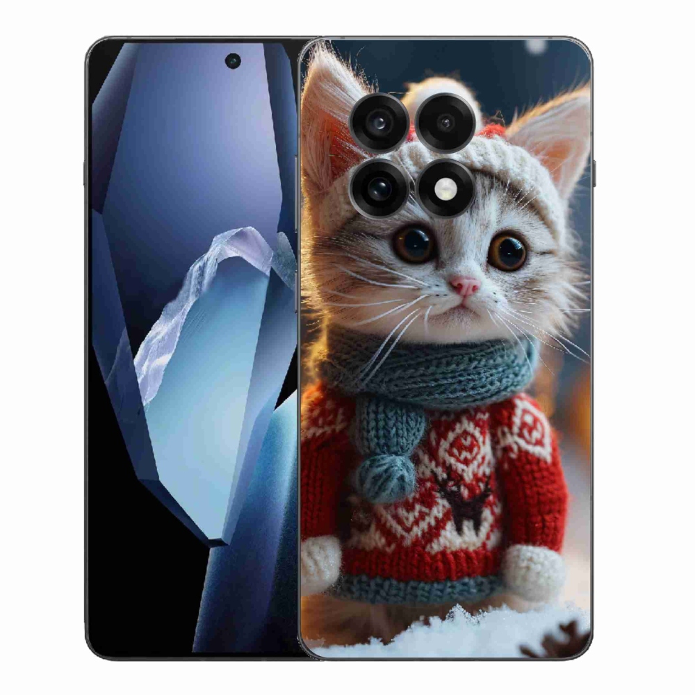 Gélový kryt mmCase na One Plus 13R - mačiatko vo svetri