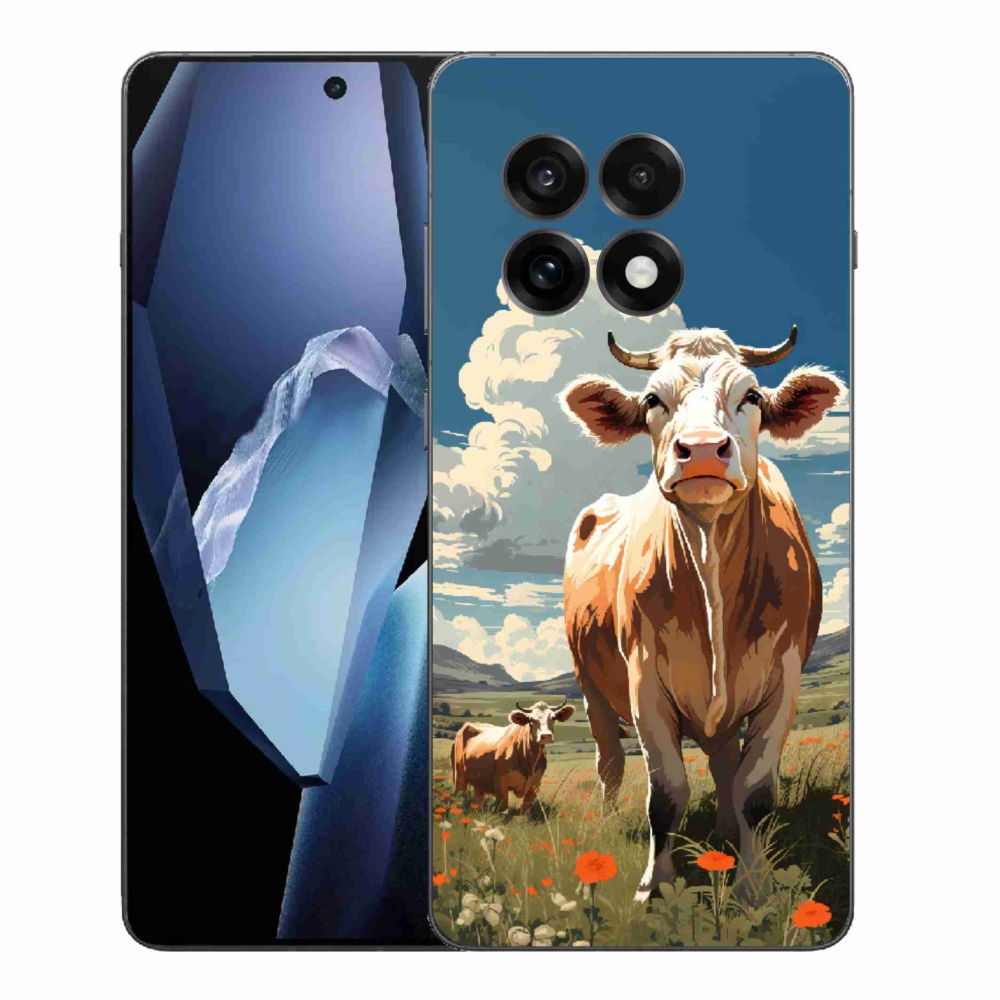 Gélový kryt mmCase na One Plus 13R - kravy na lúke