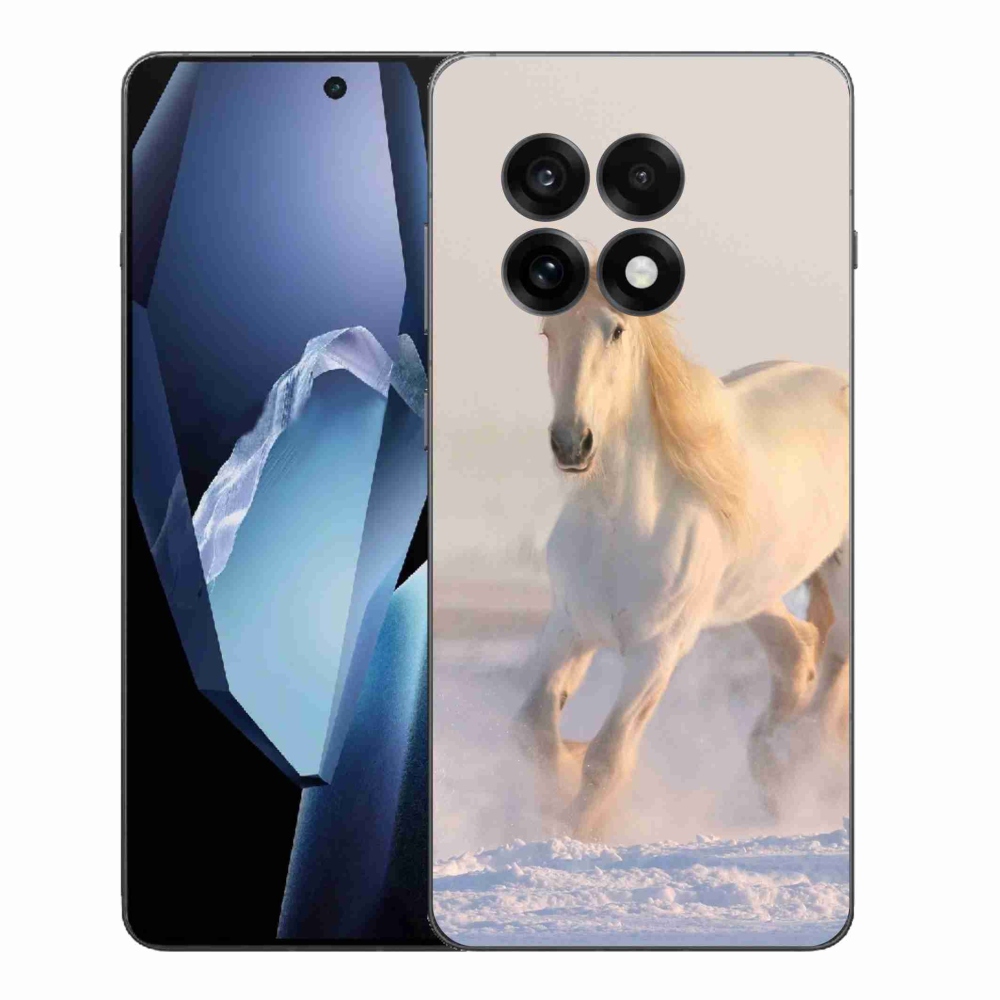Gélový kryt mmCase na One Plus 13R - kôň v snehu
