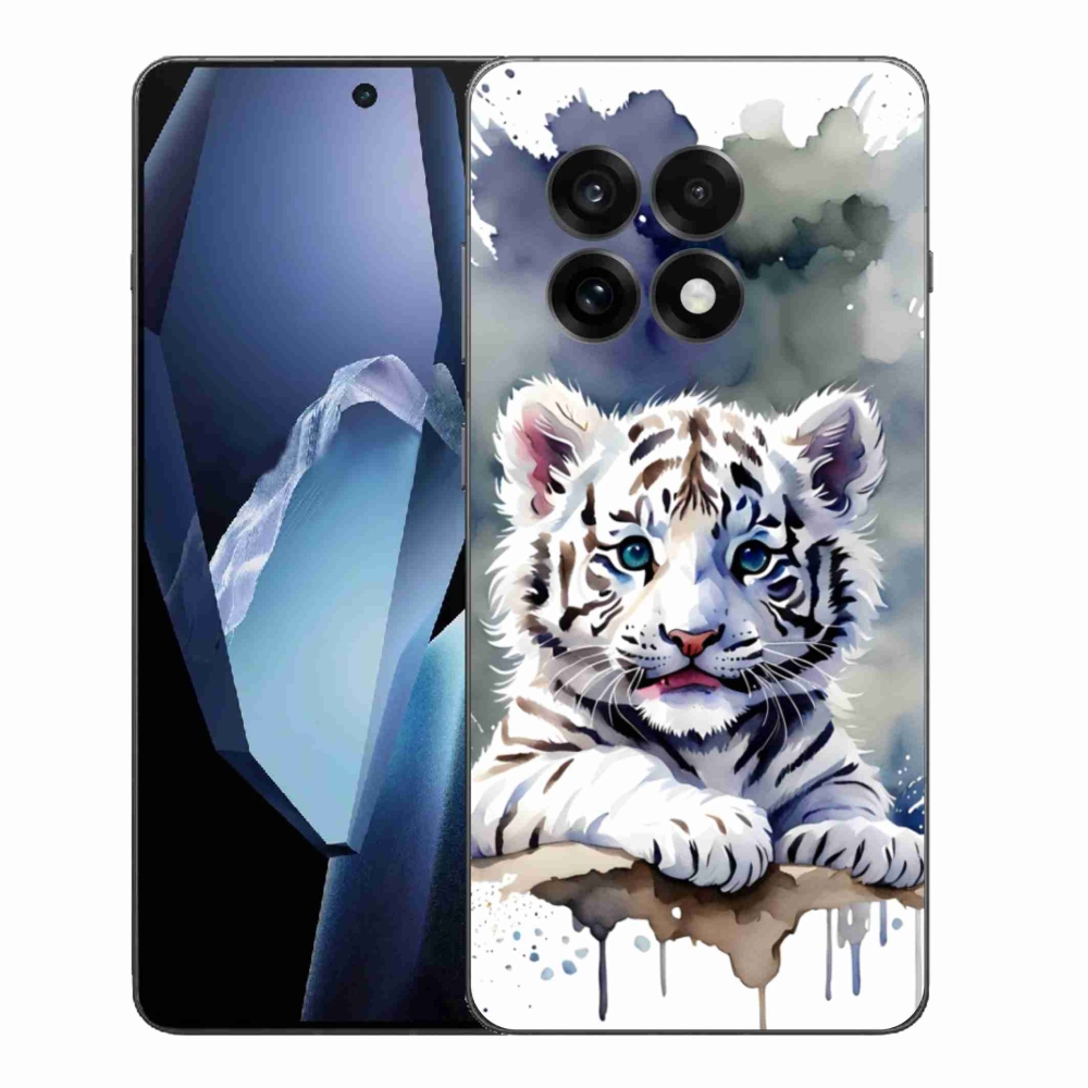 Gélový kryt mmCase na One Plus 13R - mláďa bieleho tigra
