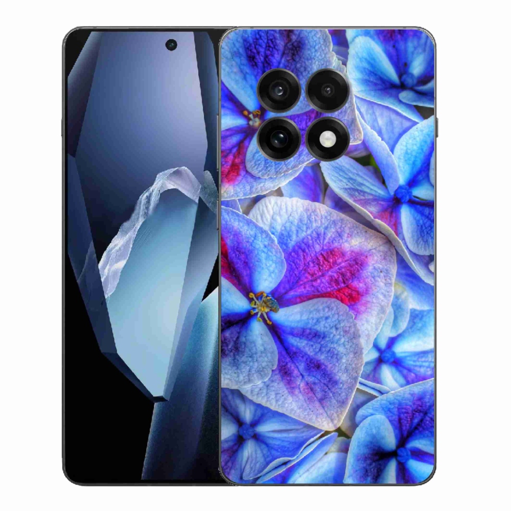 Gélový kryt mmCase na One Plus 13R - modré kvety 1