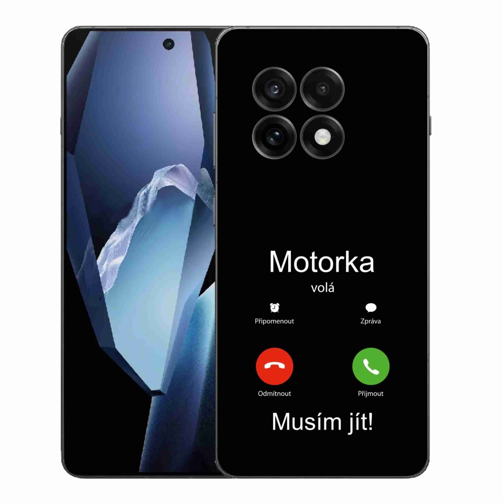 Gélový kryt mmCase na One Plus 13R - motorka volá čierne pozadie