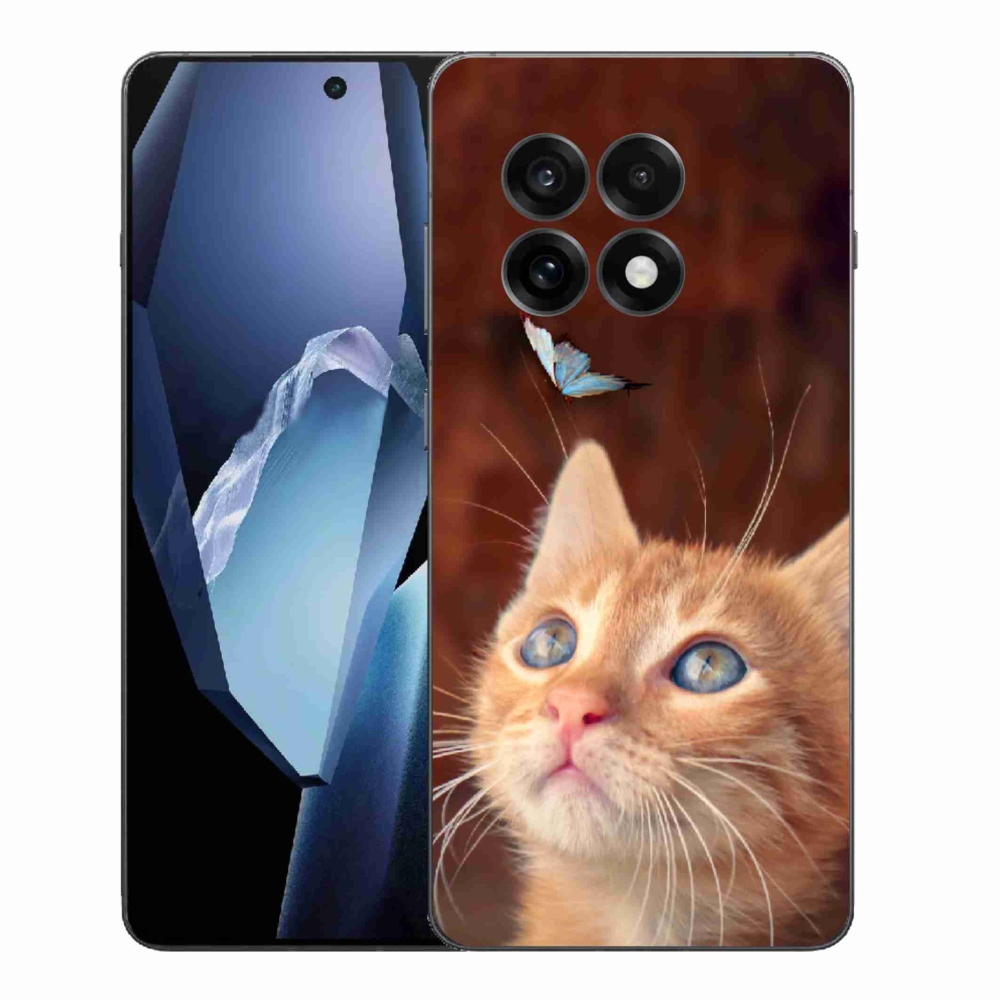 Gélový kryt mmCase na One Plus 13R - motýľ a mačiatko