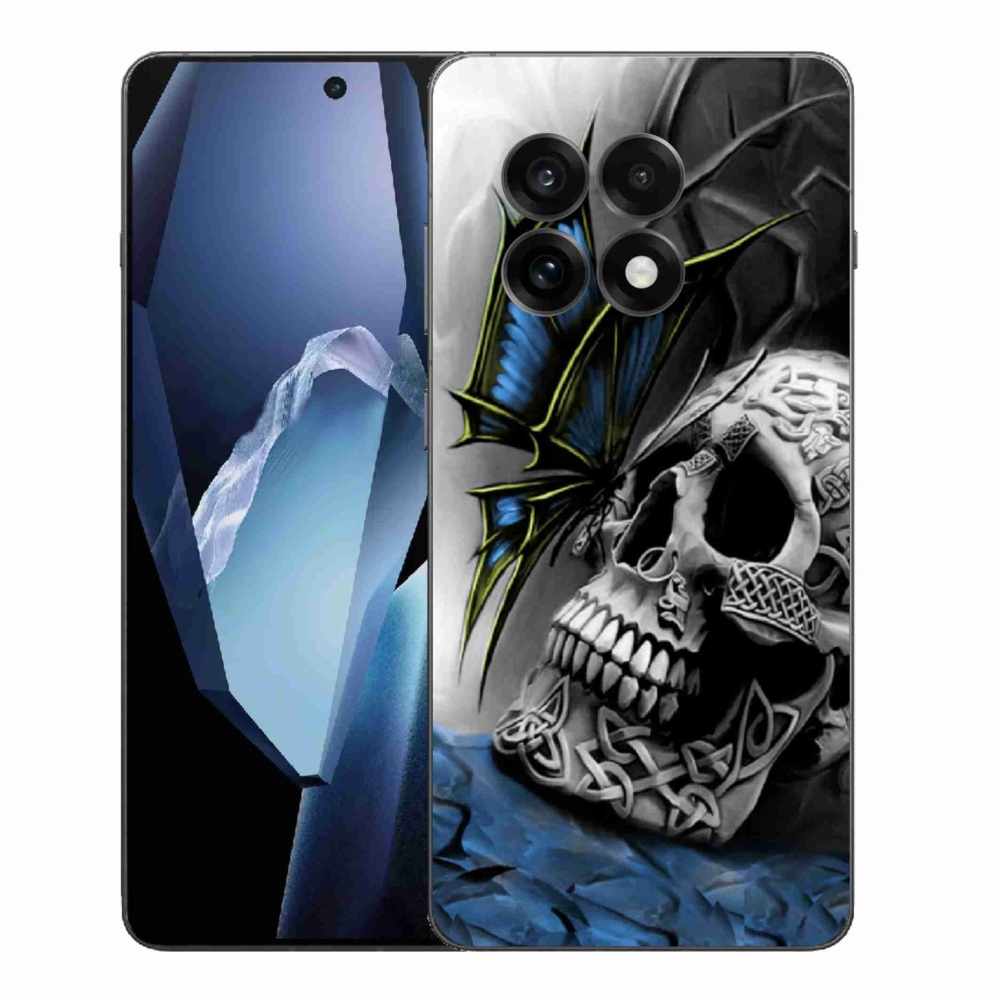 Gélový kryt mmCase na One Plus 13R - motýľ a lebka
