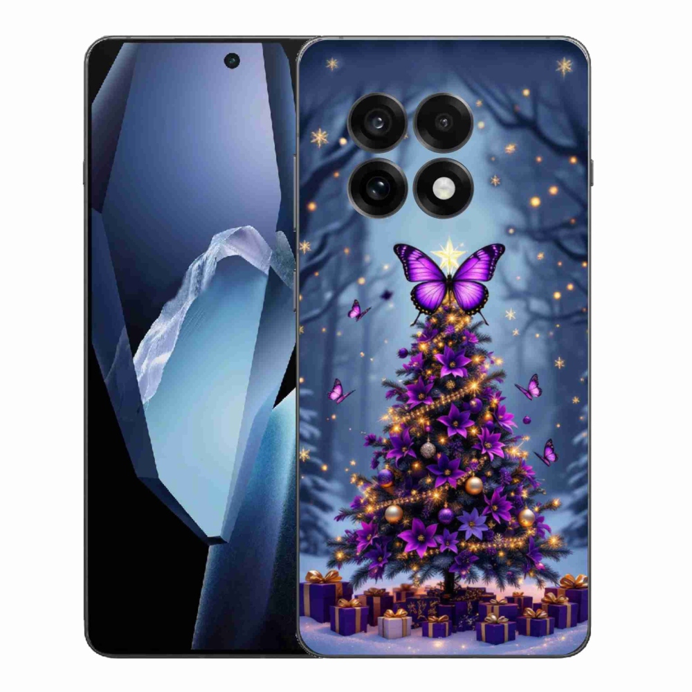 Gélový kryt mmCase na One Plus 13R - motýlí vianočný stromček
