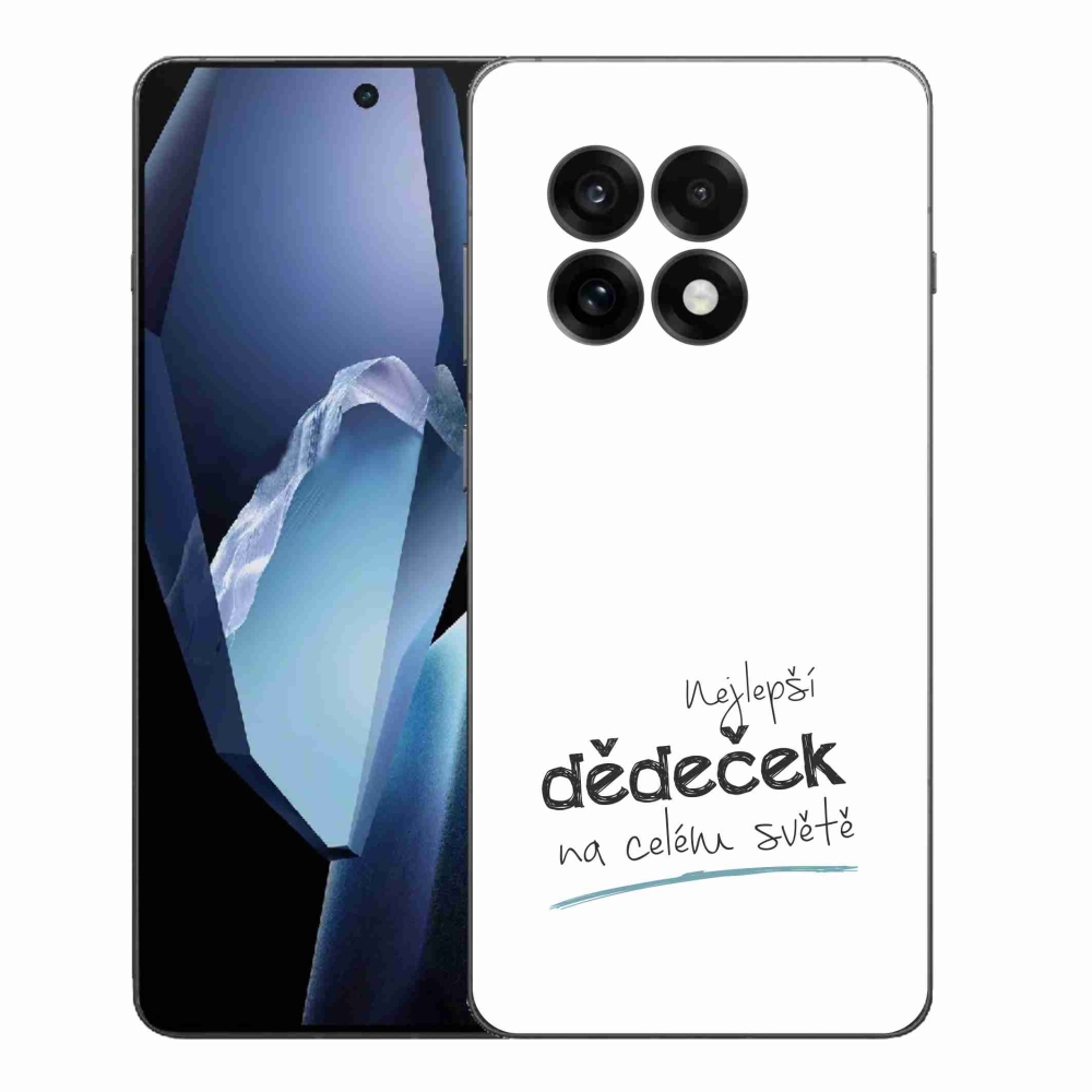Gélový kryt mmCase na One Plus 13R - najlepší dedko 3 biele pozadie