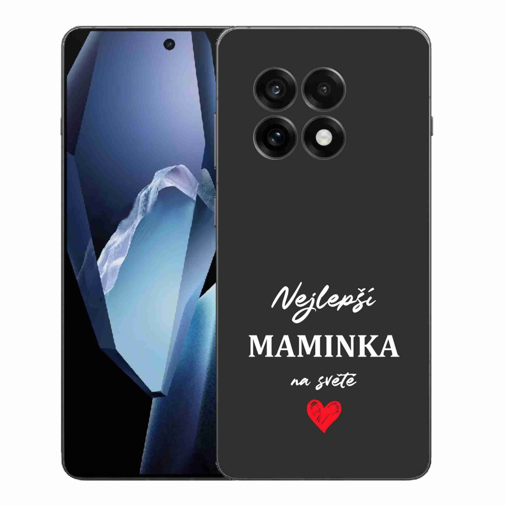Gélový kryt mmCase na One Plus 13R - najlepšia mamička 1 čierne pozadie